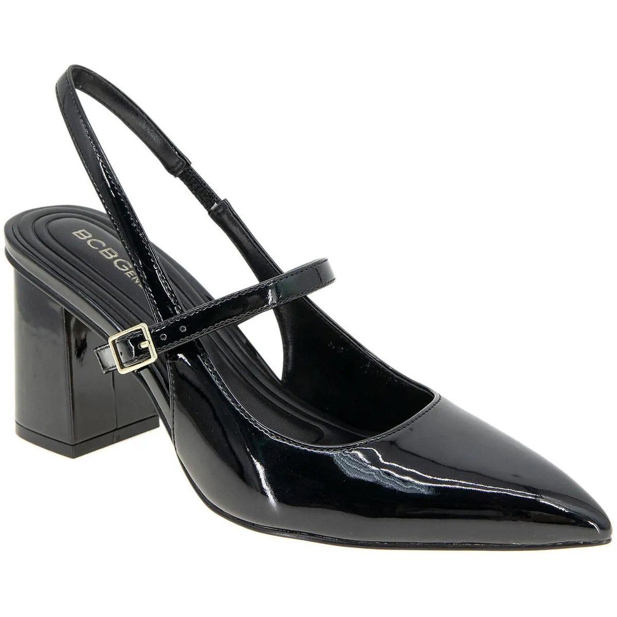 GILLIAN Womens Adjustable Manmade Slingback Heels
