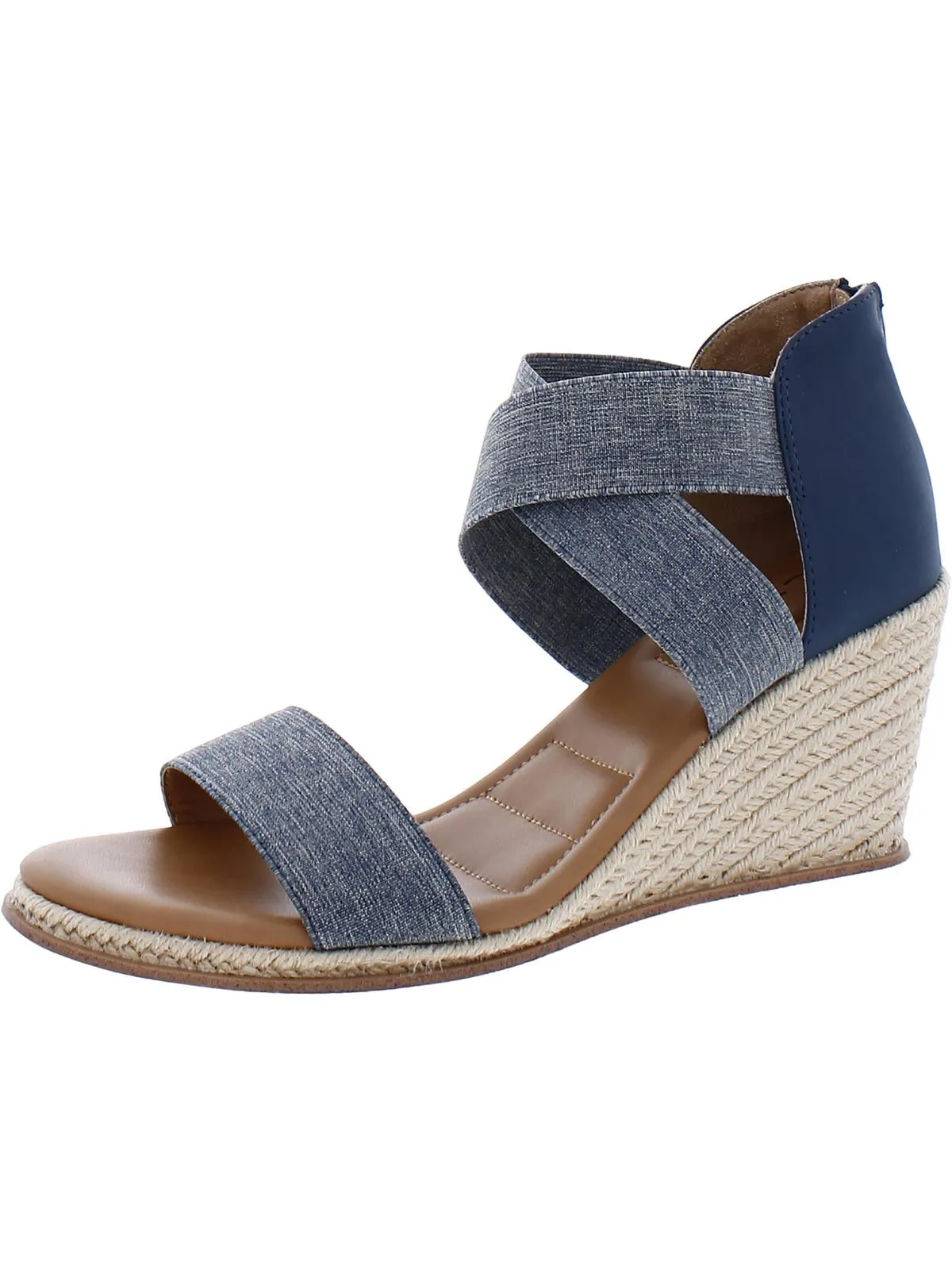 Gilly 15 Womens Metallic Stretch Wedge Heels