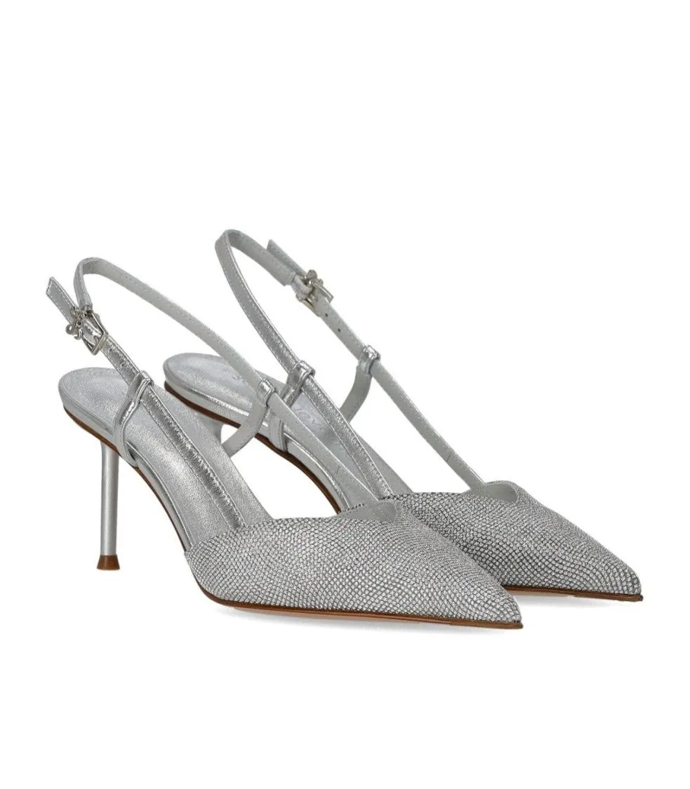 Giulia Silver Slingback Pump