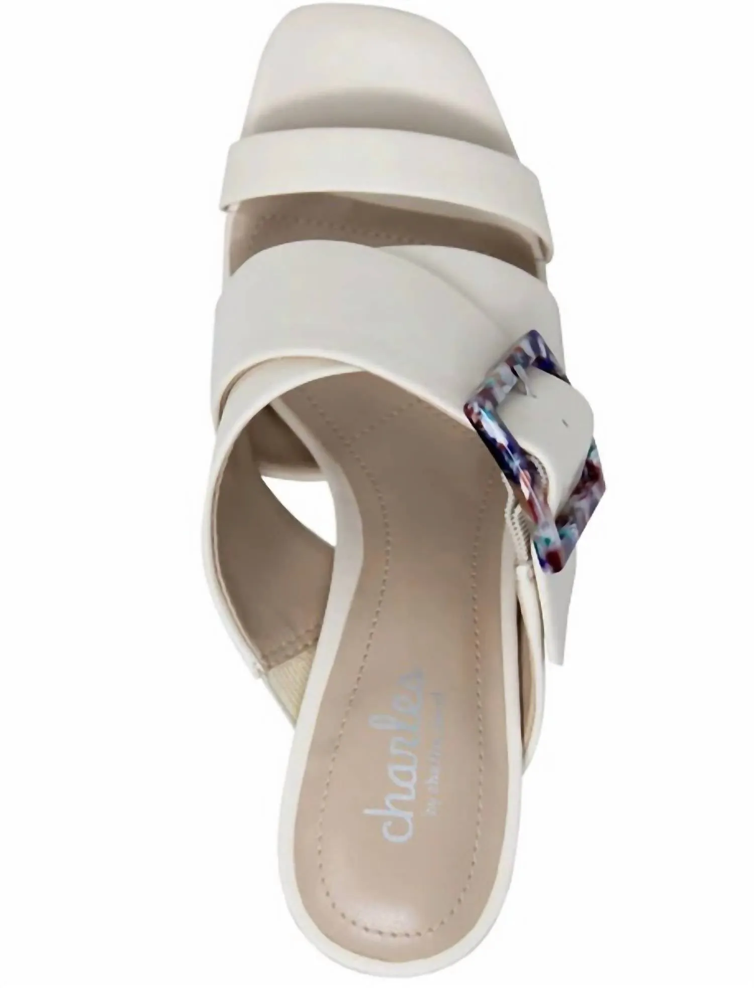Gleam Block Heel In Off White