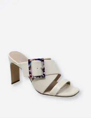Gleam Block Heel In Off White