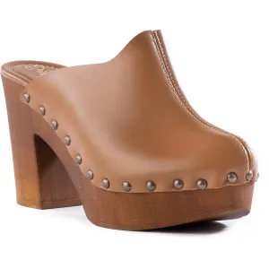 Go All Out Womens Leather Slip On Clogs