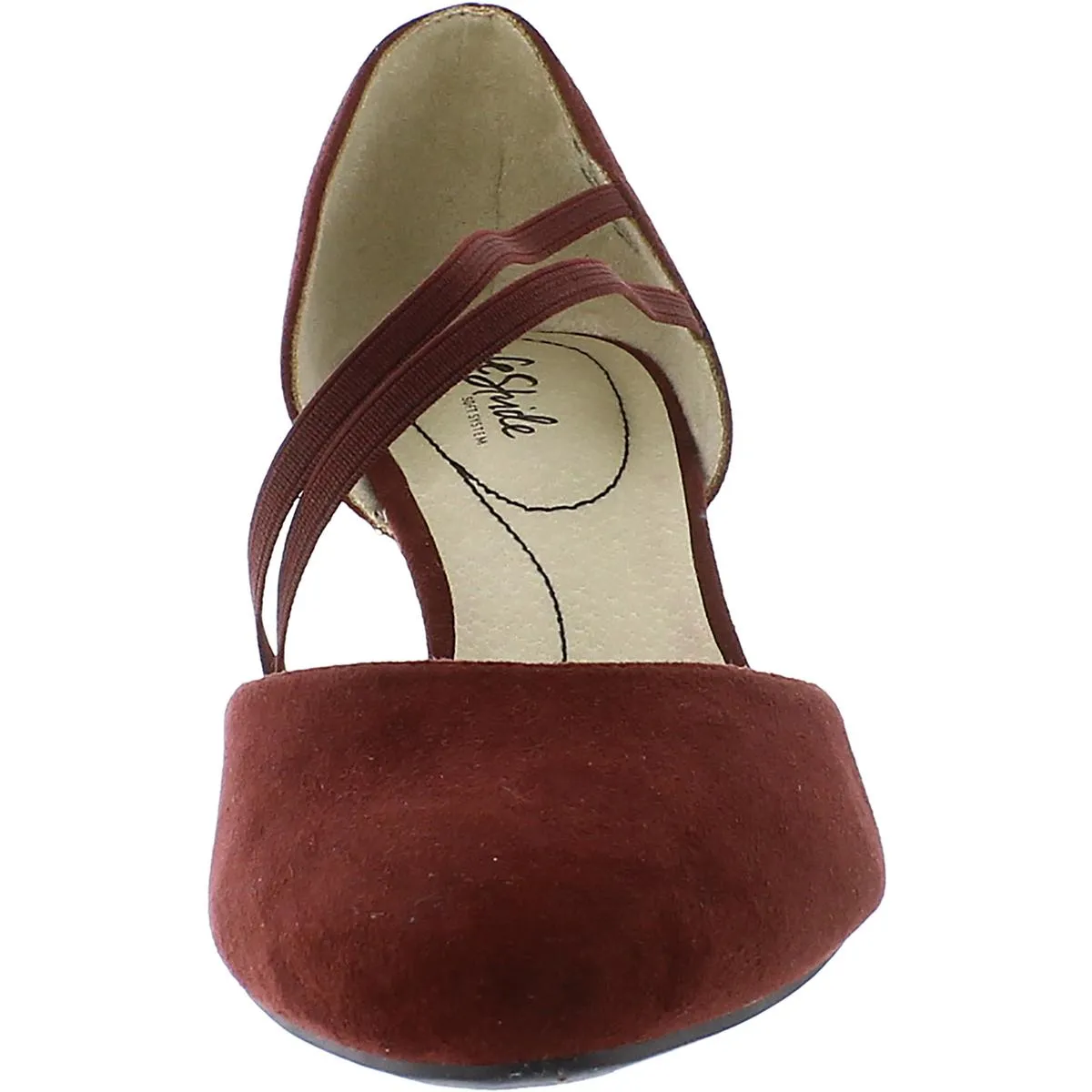 Grace Womens Faux Suede Strappy D'Orsay Heels