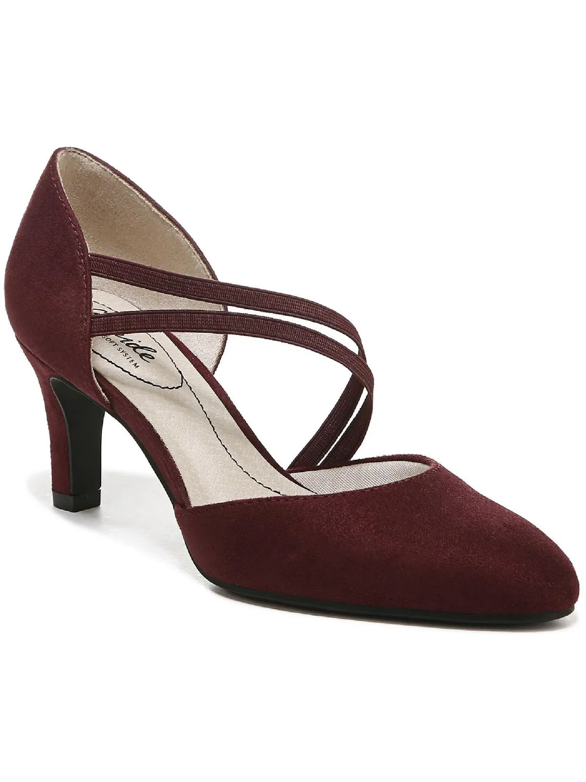 Grace Womens Faux Suede Strappy D'Orsay Heels
