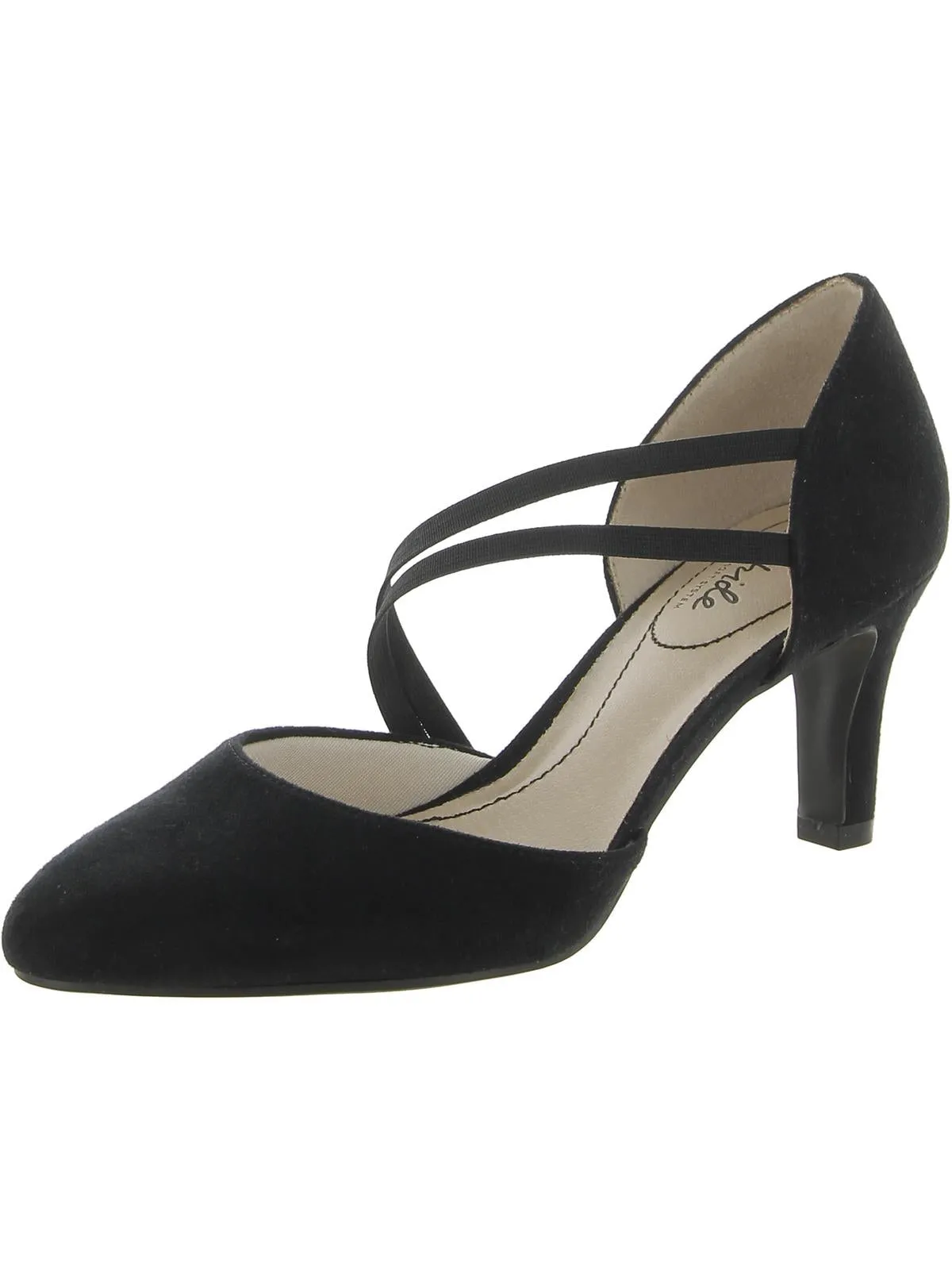 Grace Womens Faux Suede Strappy D'Orsay Heels