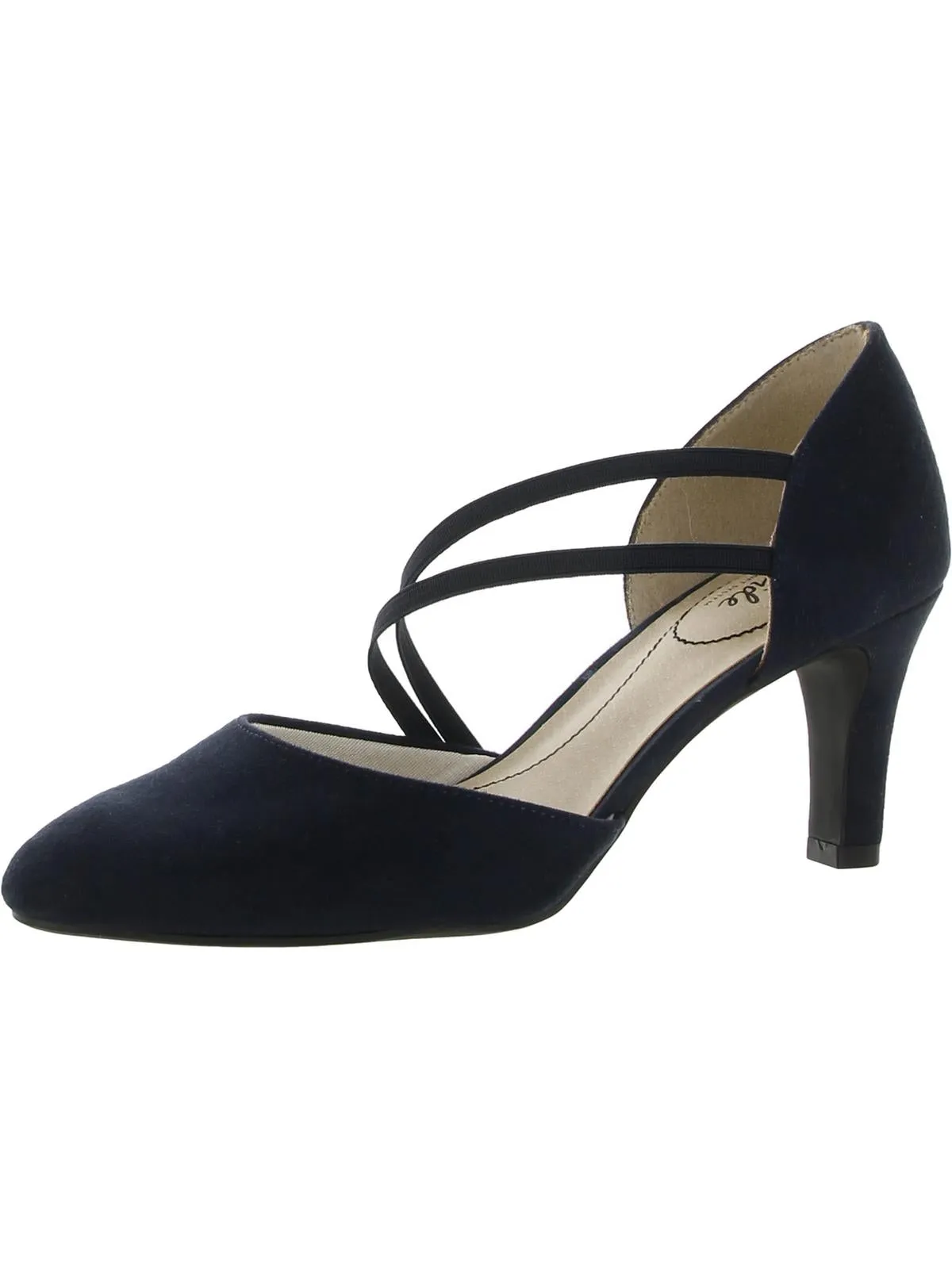 Grace Womens Faux Suede Strappy D'Orsay Heels