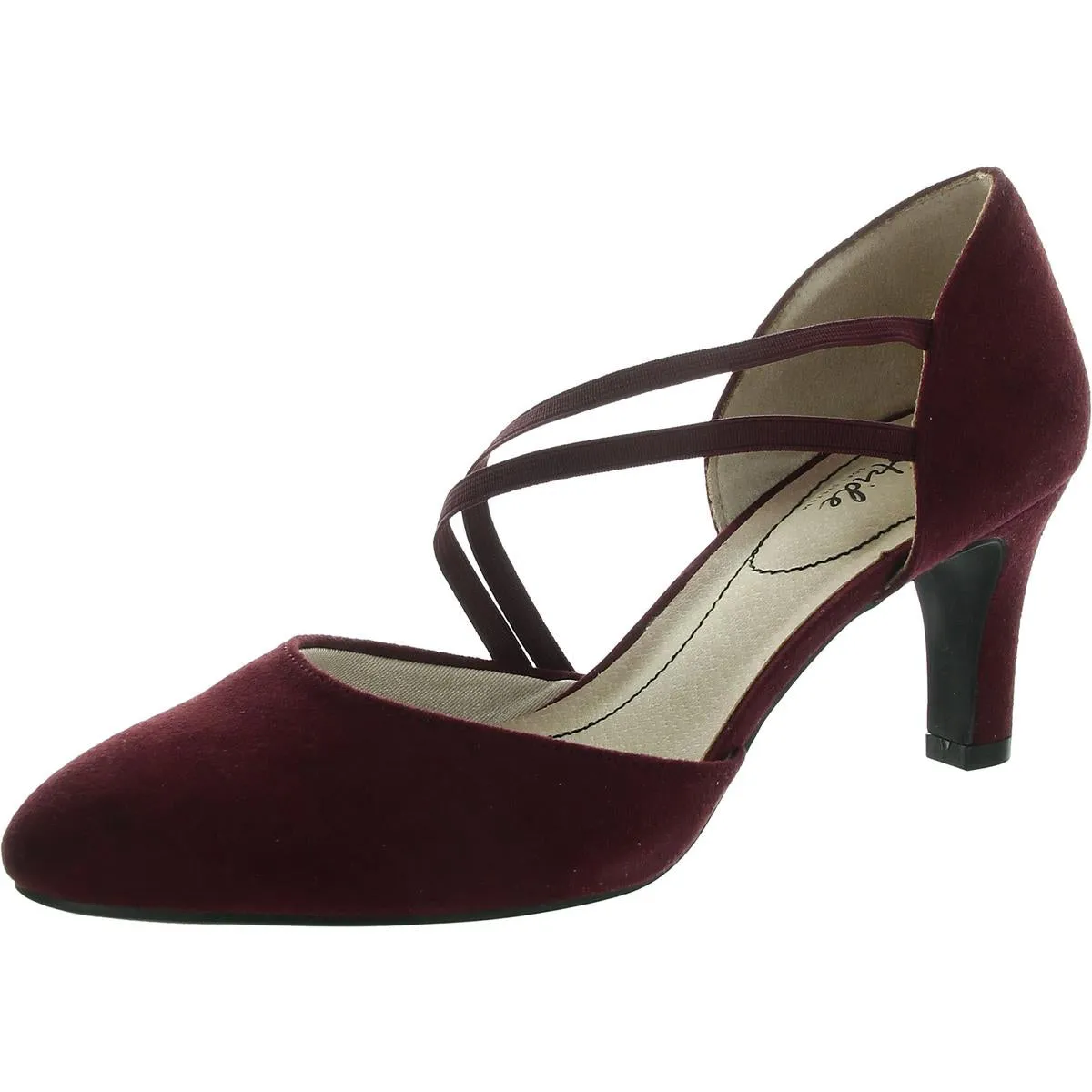 Grace Womens Faux Suede Strappy D'Orsay Heels