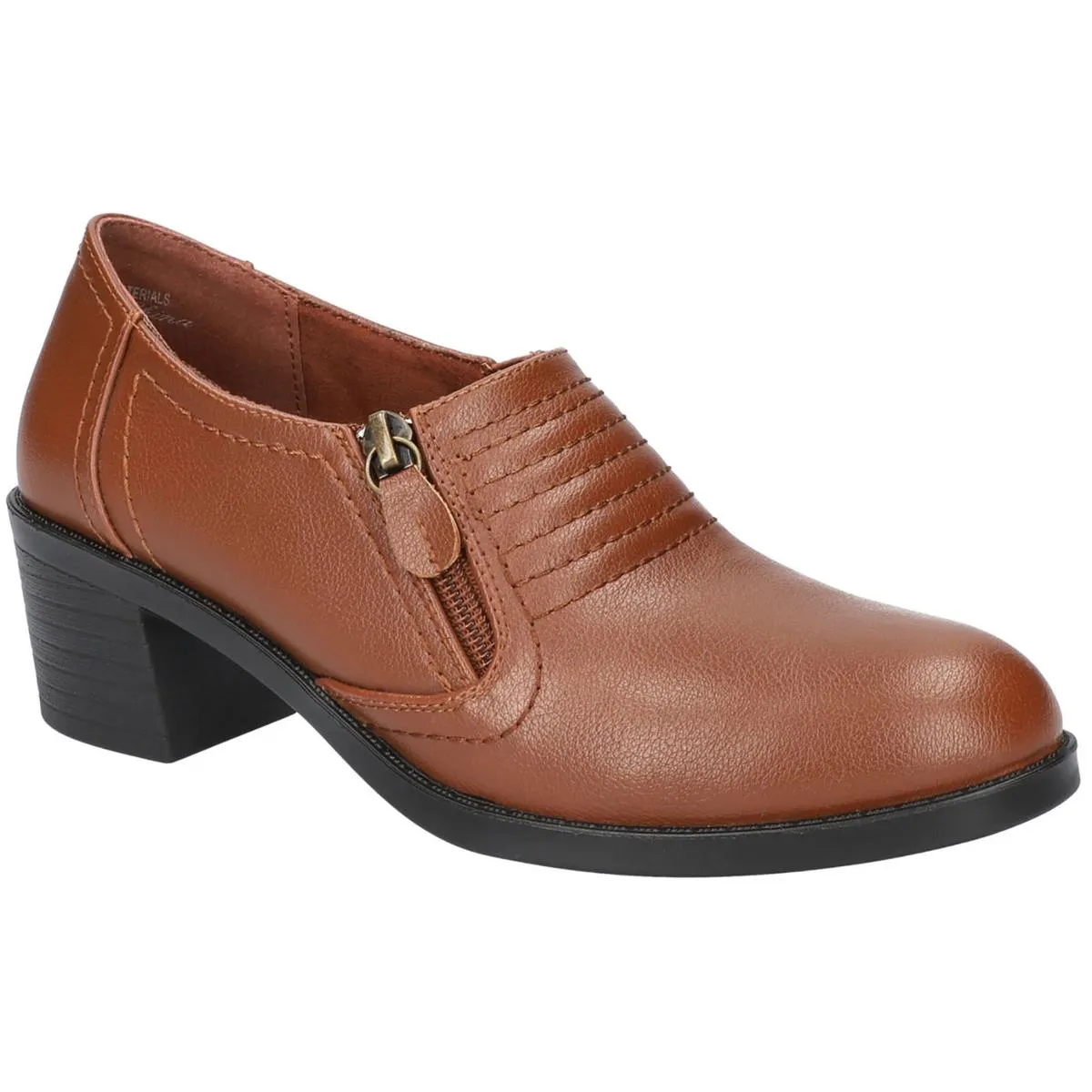 Grove Womens Faux Leather Block Heels