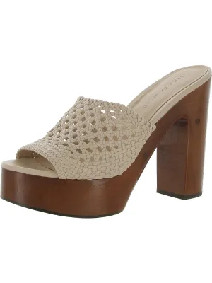 Guadalupe Womens Woven Peep Toe Clogs