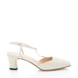 Gucci Leather Petite GG Charlotte Slingback Pumps