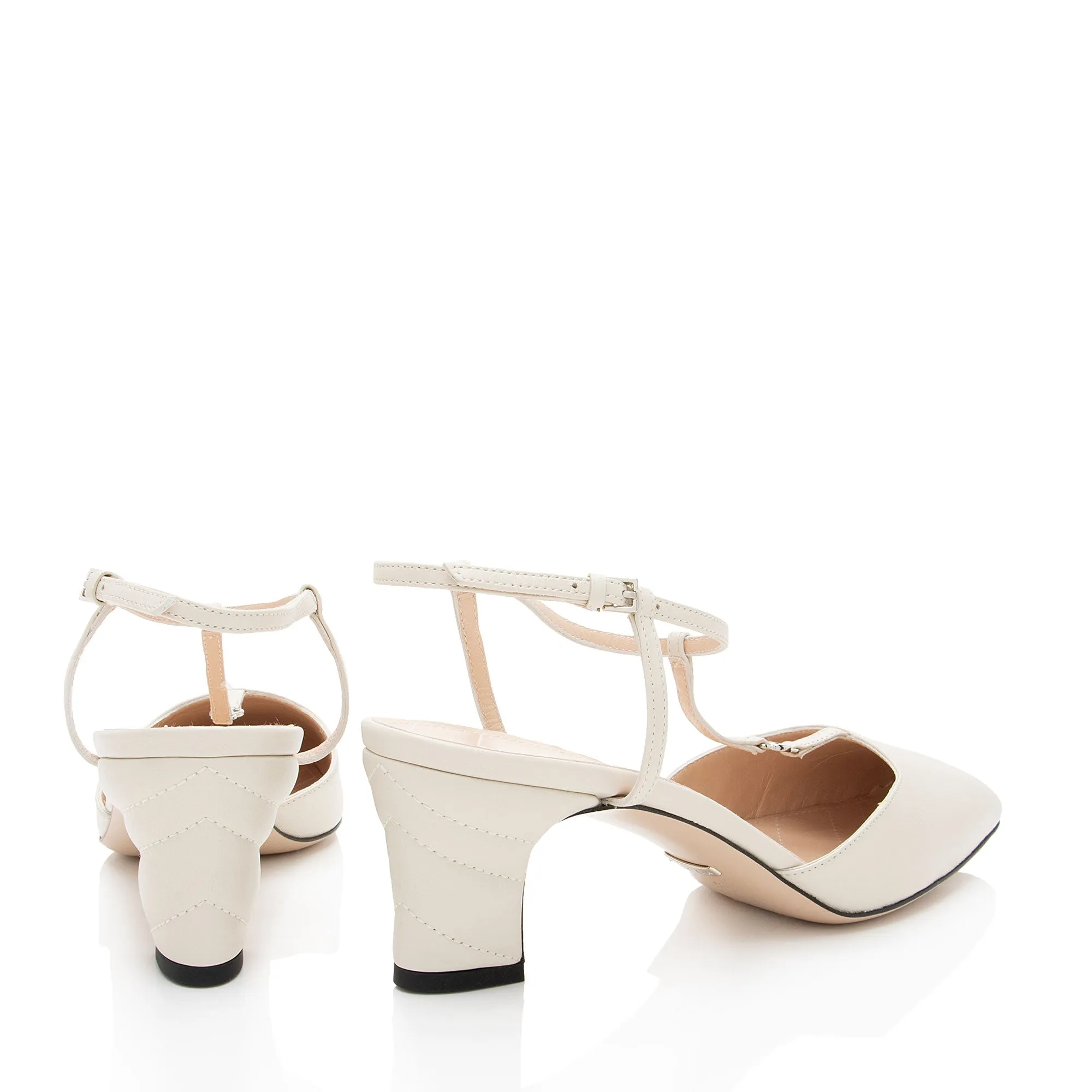 Gucci Leather Petite GG Charlotte Slingback Pumps
