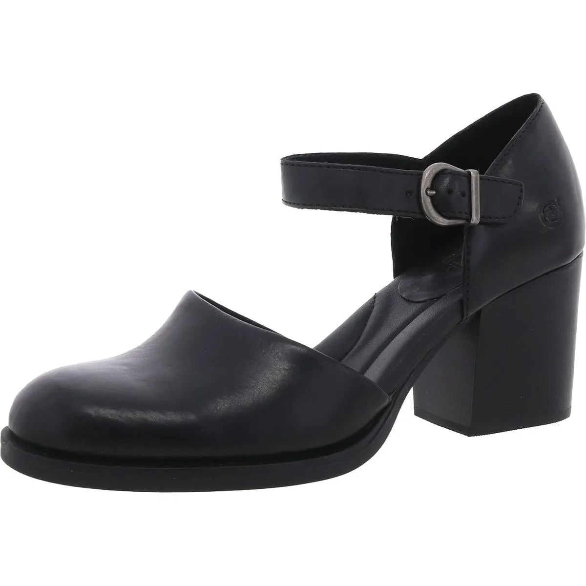 Haida Womens Buckle Leather Ankle Strap