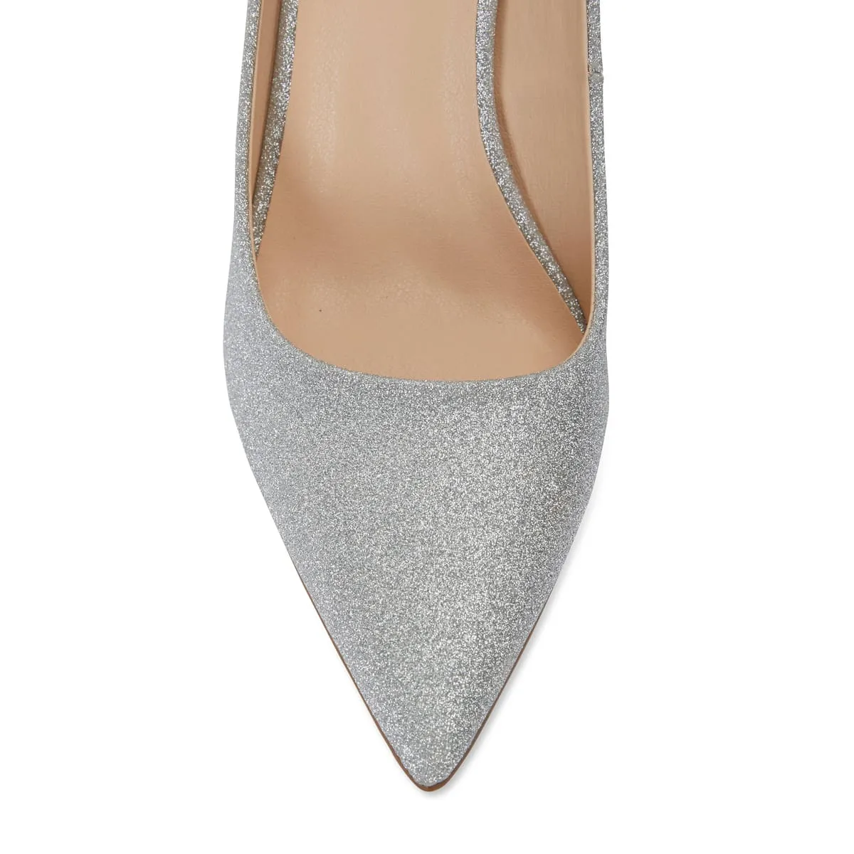 Harbour Heel in Silver Glitter
