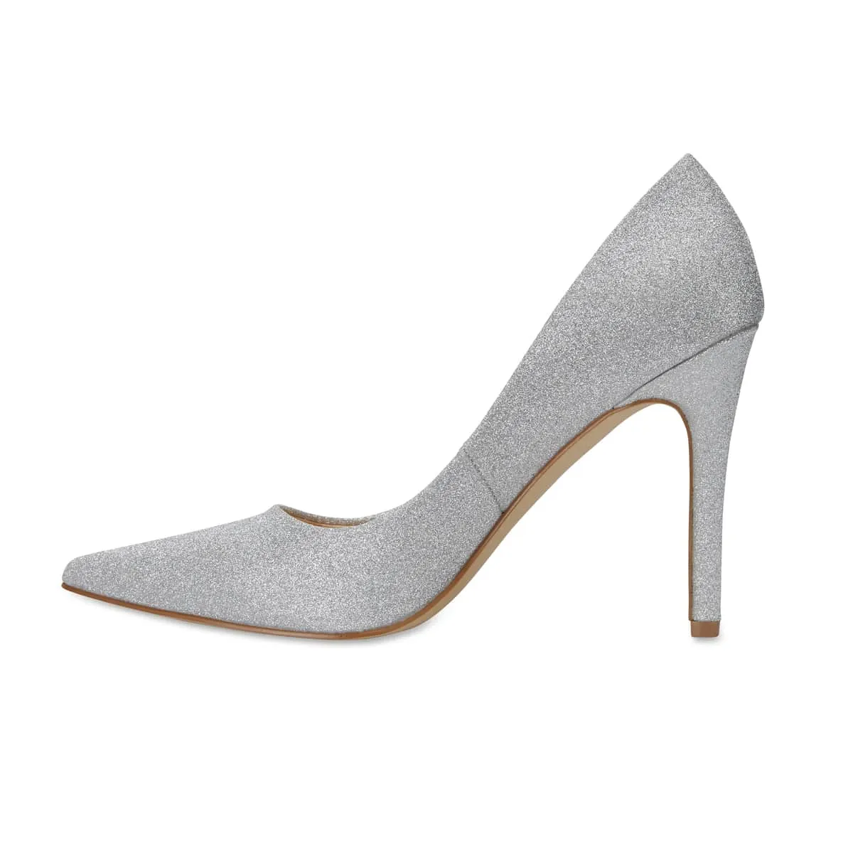 Harbour Heel in Silver Glitter