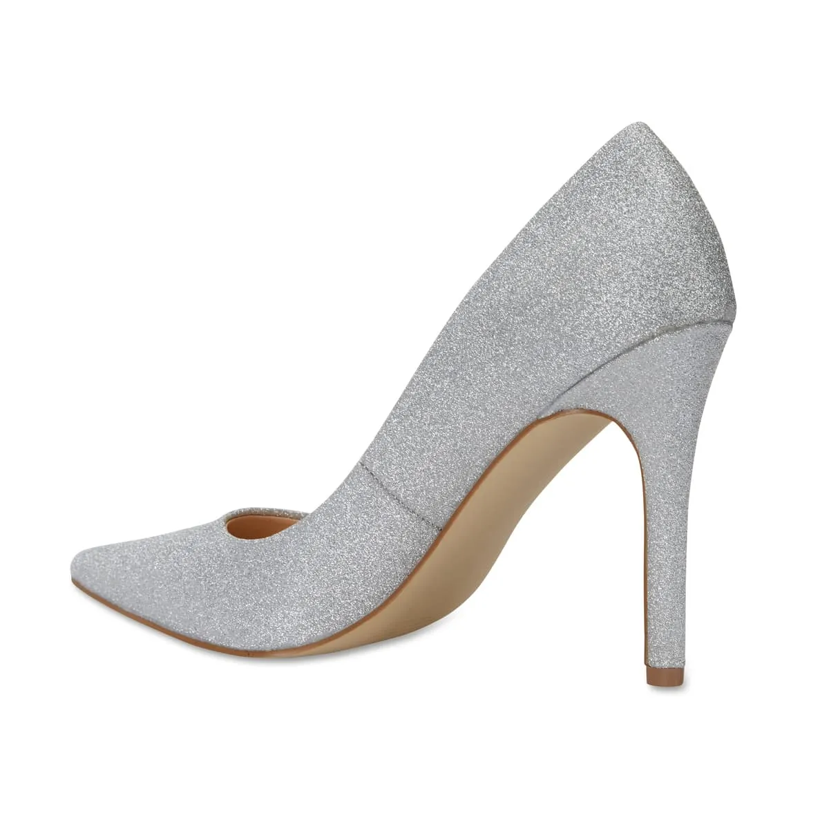 Harbour Heel in Silver Glitter
