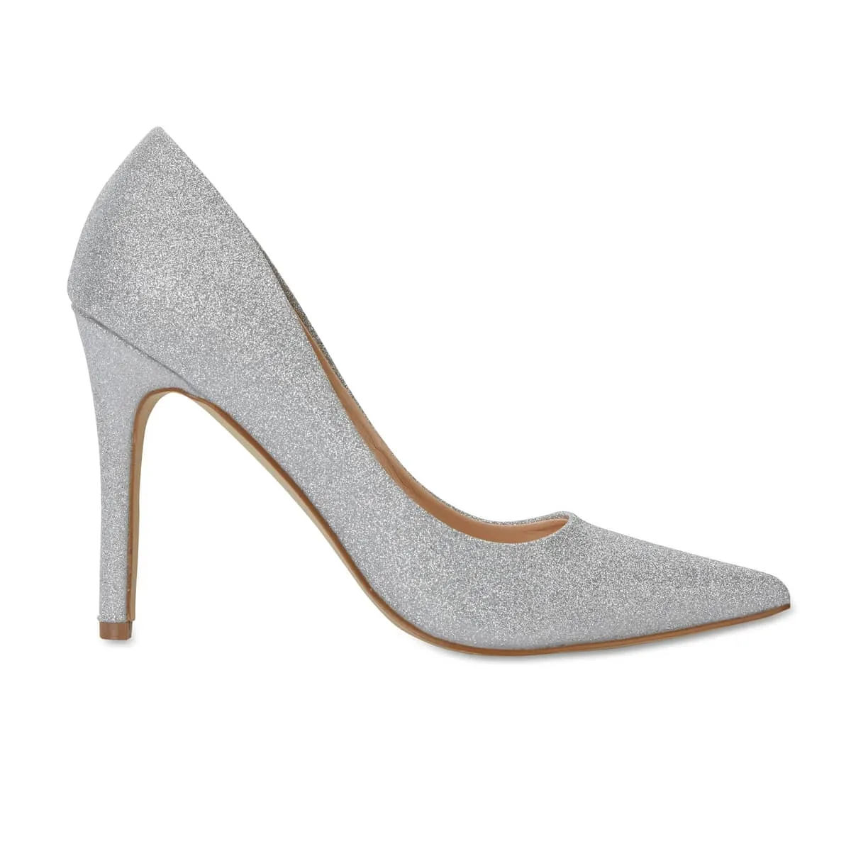 Harbour Heel in Silver Glitter
