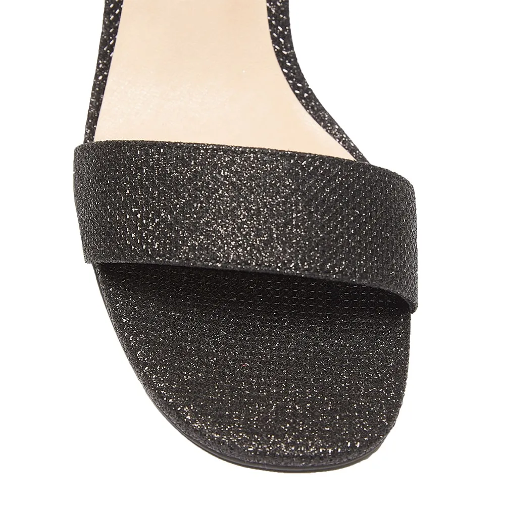 Harmony Heel in Black Fabric
