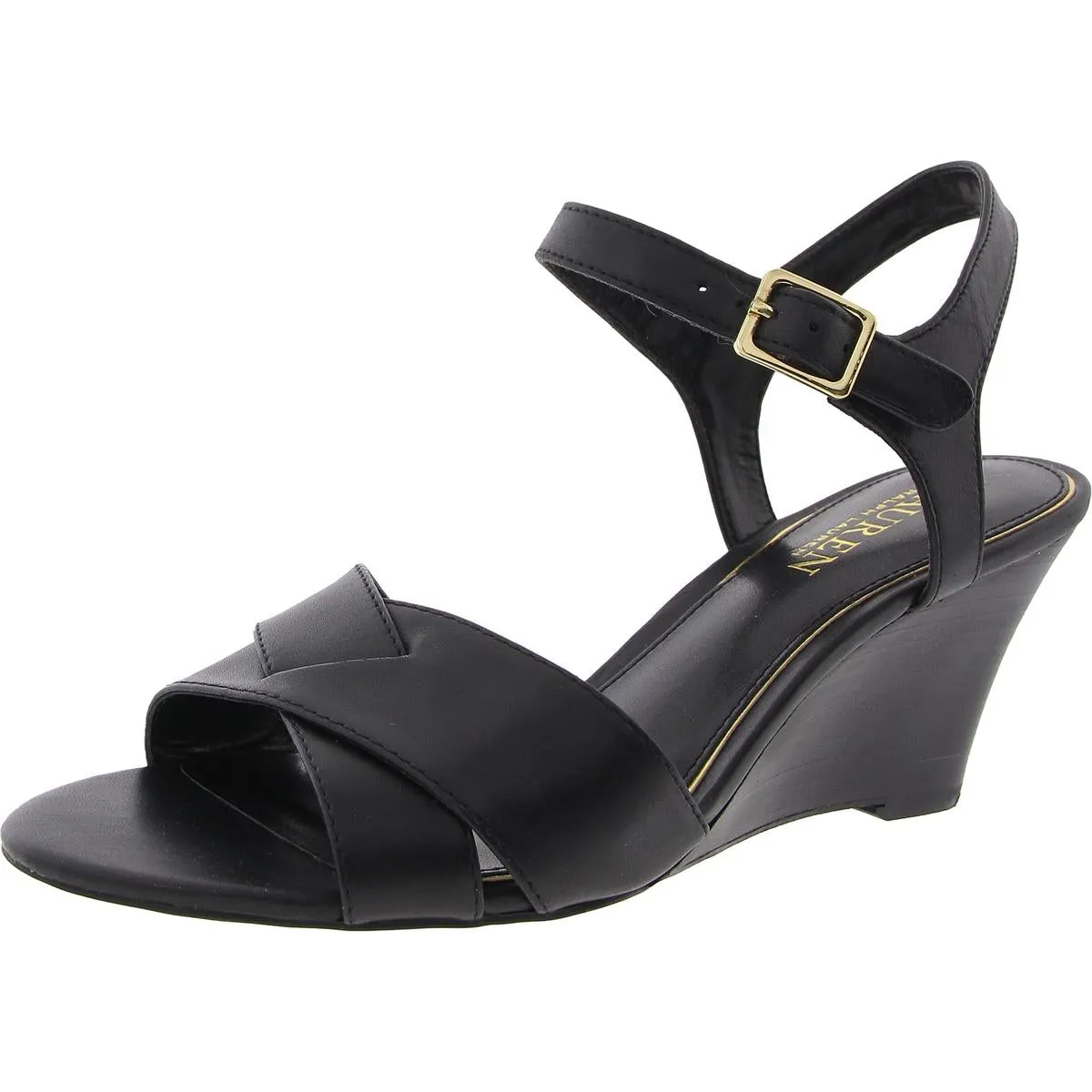 HEILA Womens Criss-Cross Leather Ankle Strap