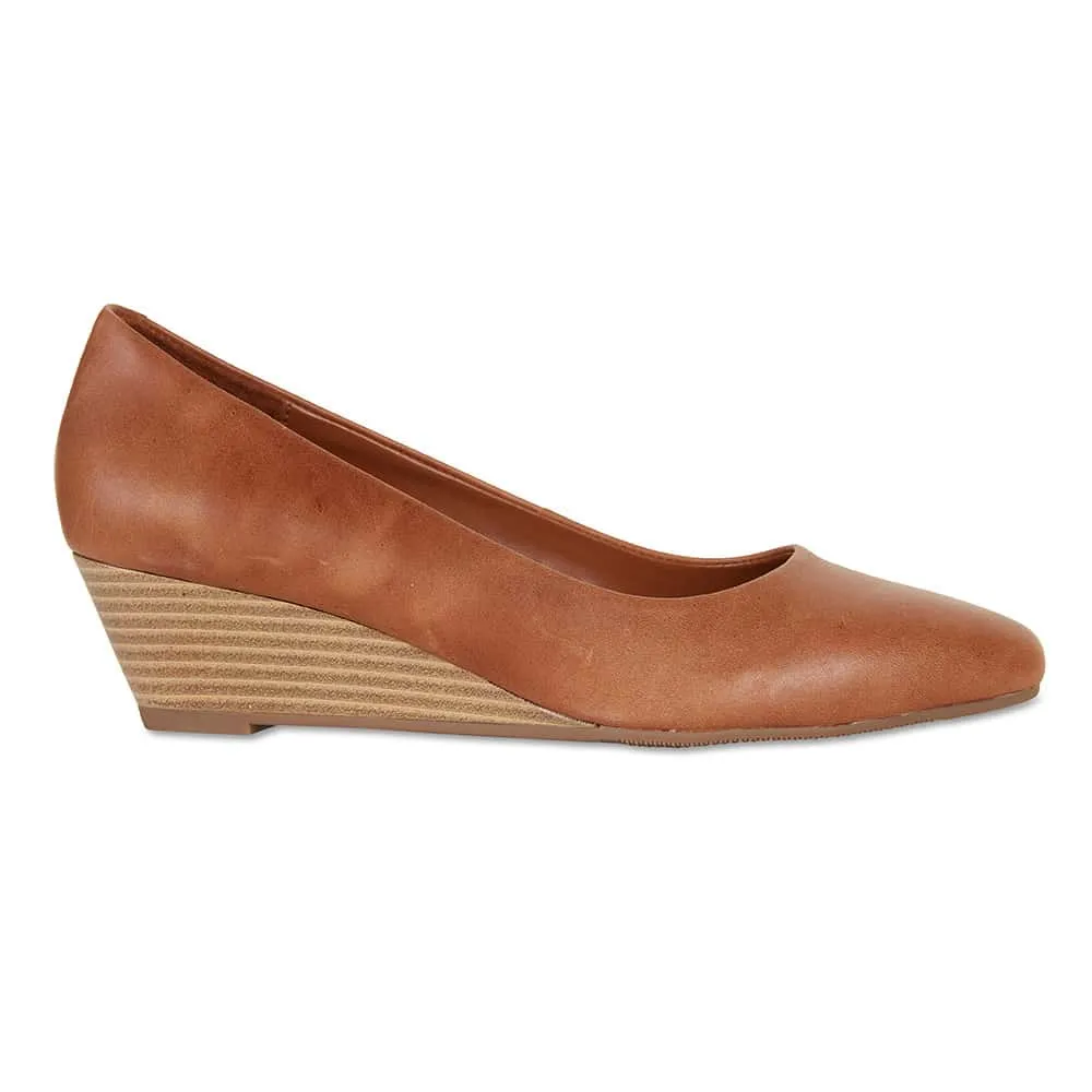 Henry Heel in Cognac Leather