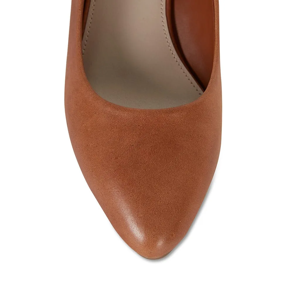 Henry Heel in Cognac Leather