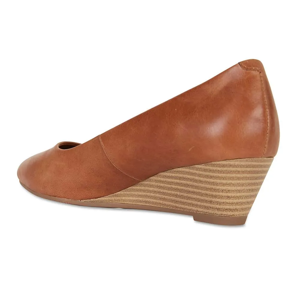 Henry Heel in Cognac Leather