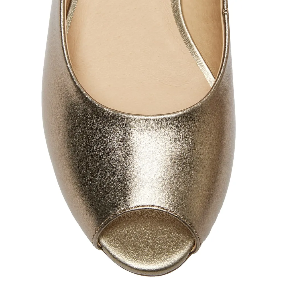 Hilary Heel in Pewter Leather