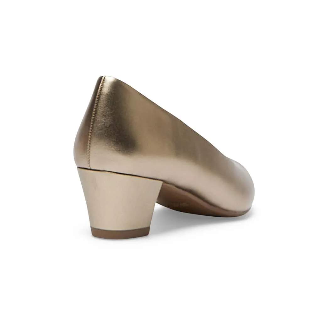 Hilary Heel in Pewter Leather