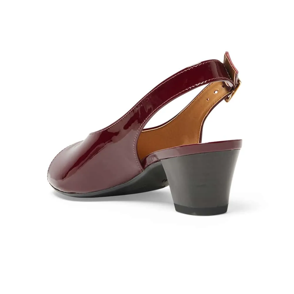 Hilda Heel in Wine Patent