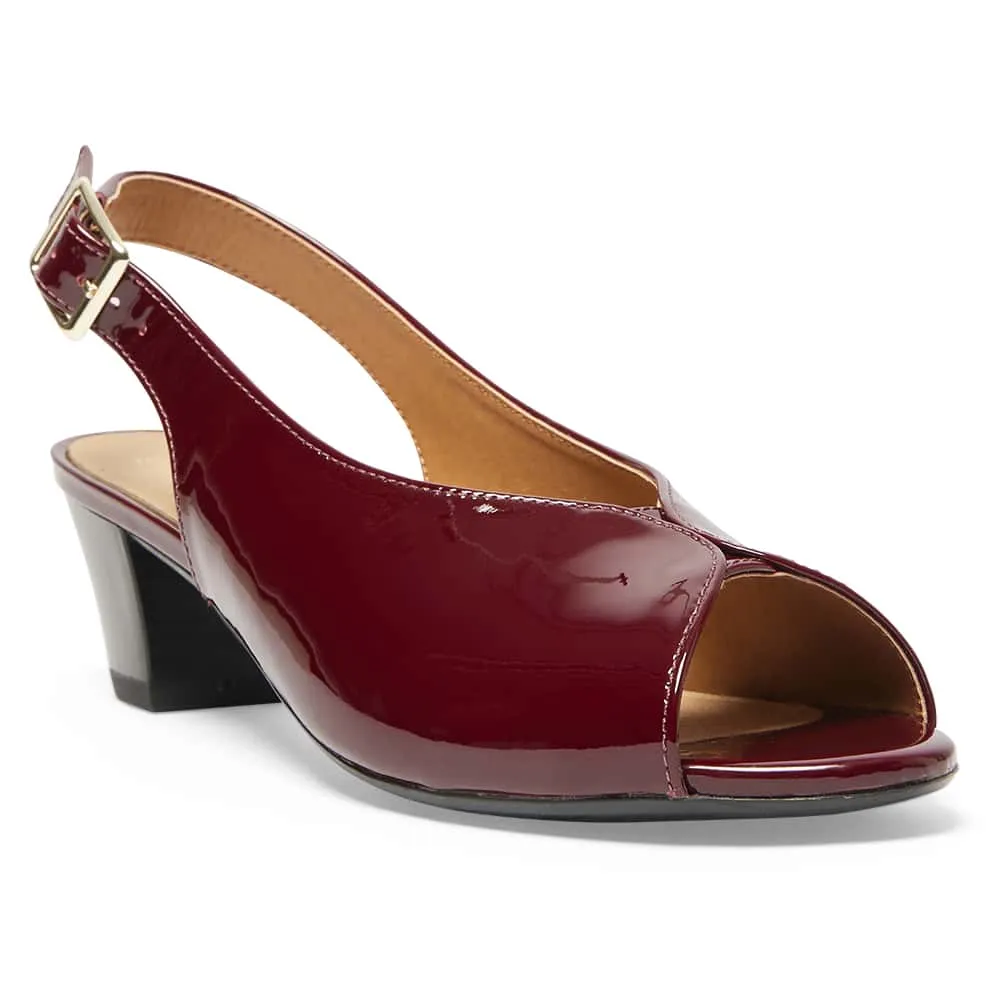 Hilda Heel in Wine Patent
