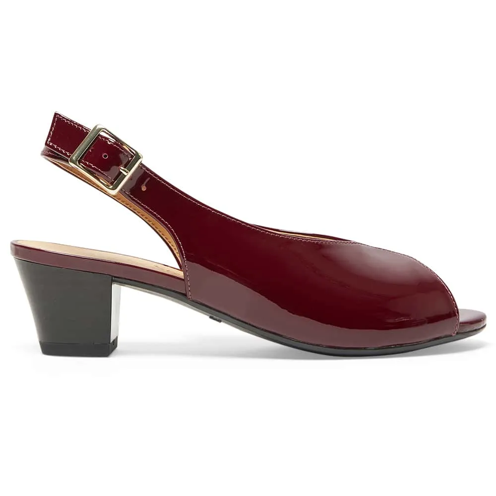 Hilda Heel in Wine Patent