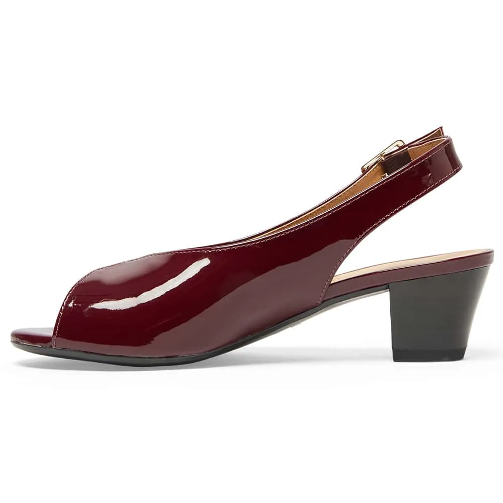 Hilda Heel in Wine Patent