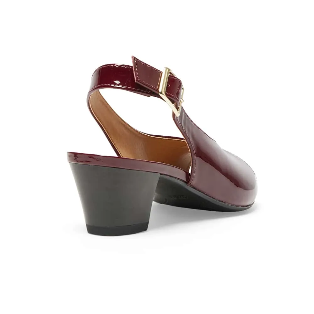 Hilda Heel in Wine Patent