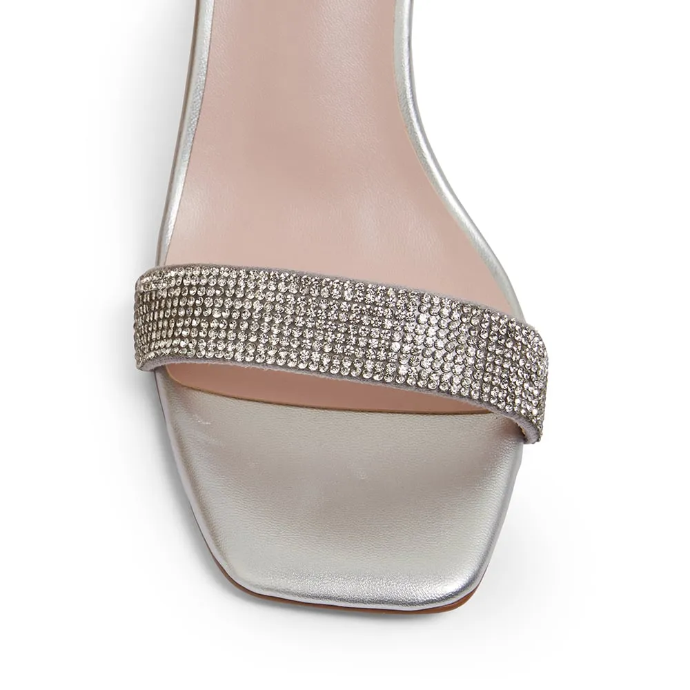 Hope Heel in Silver Metallic