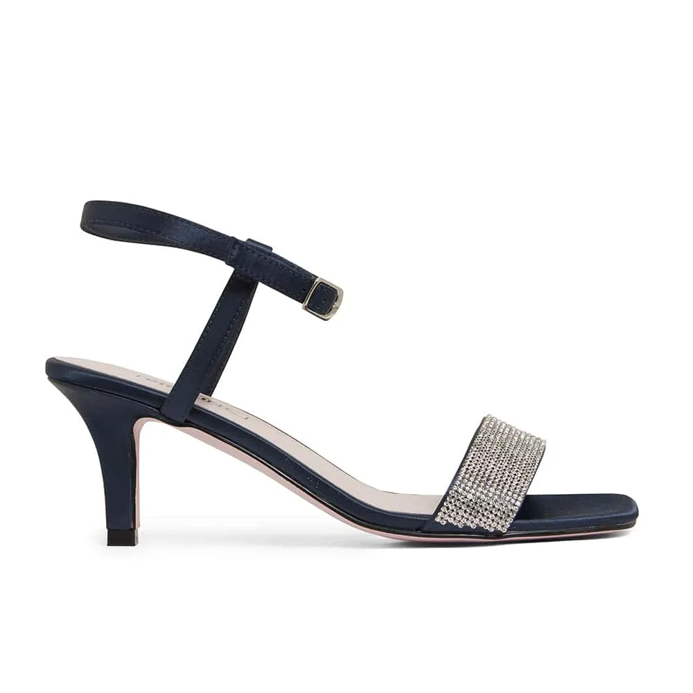 Icon Heel in Bright Navy Fabric