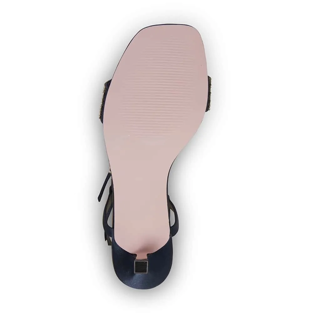 Icon Heel in Bright Navy Fabric
