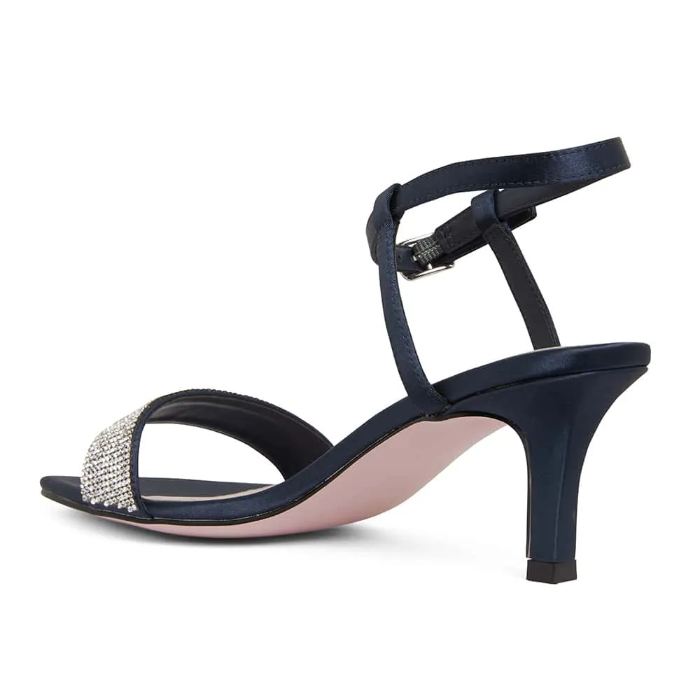 Icon Heel in Bright Navy Fabric
