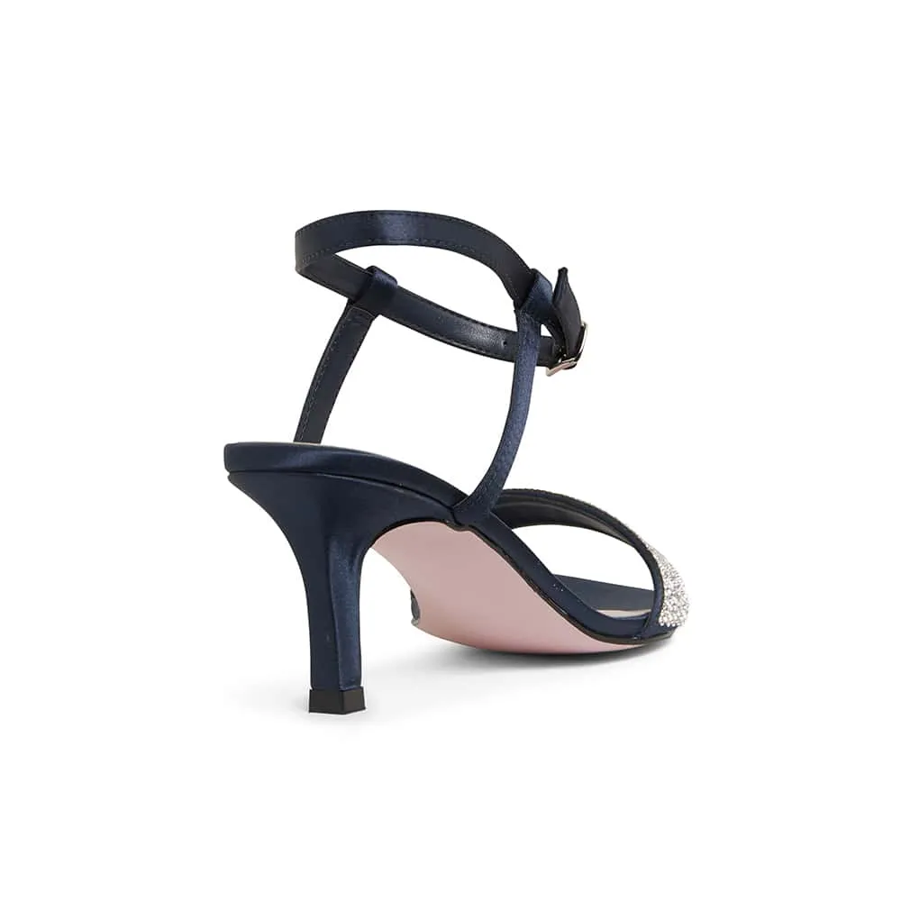 Icon Heel in Bright Navy Fabric