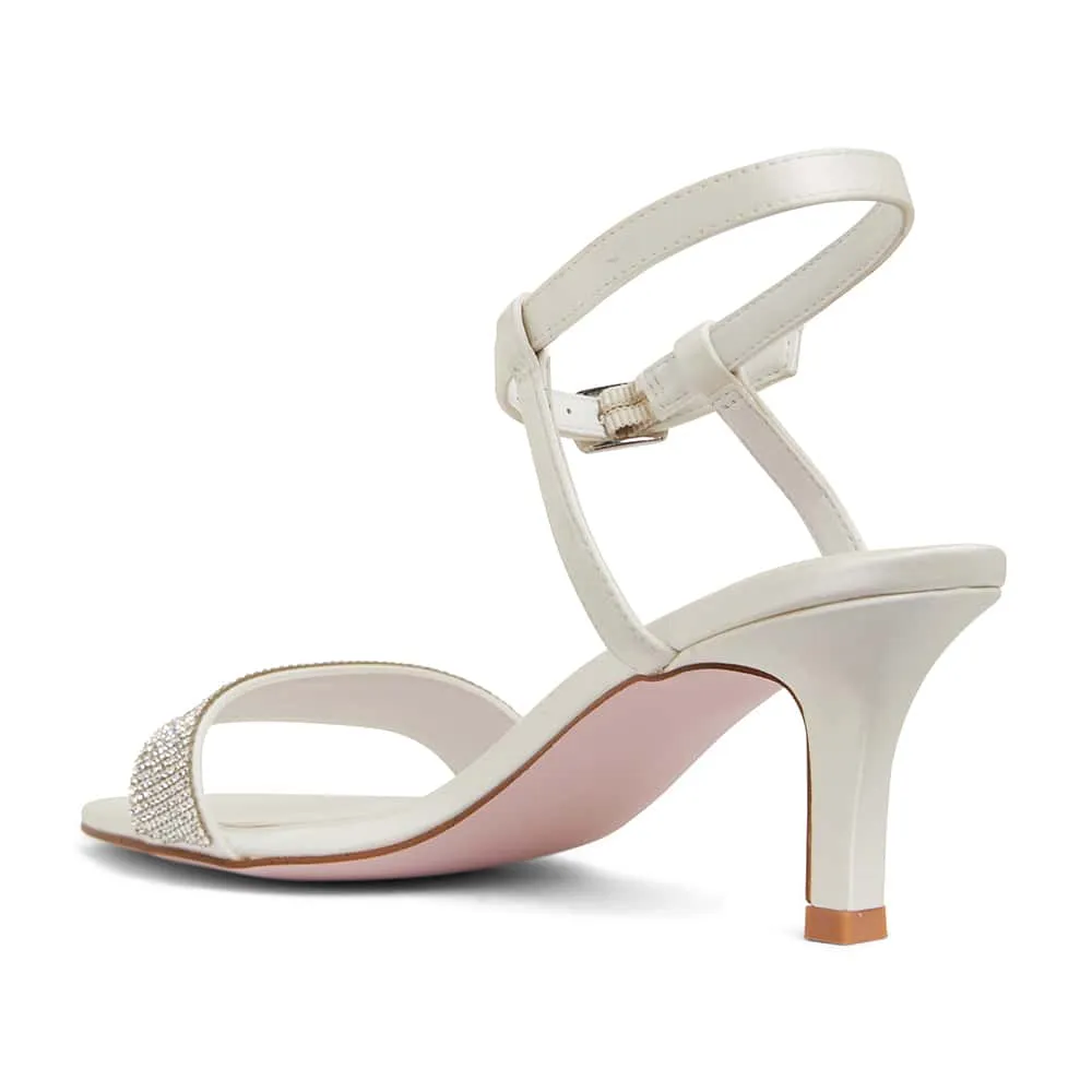 Icon Heel in Ivory Fabric