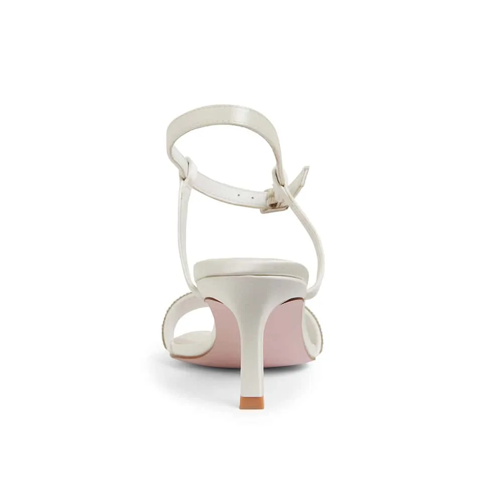 Icon Heel in Ivory Fabric