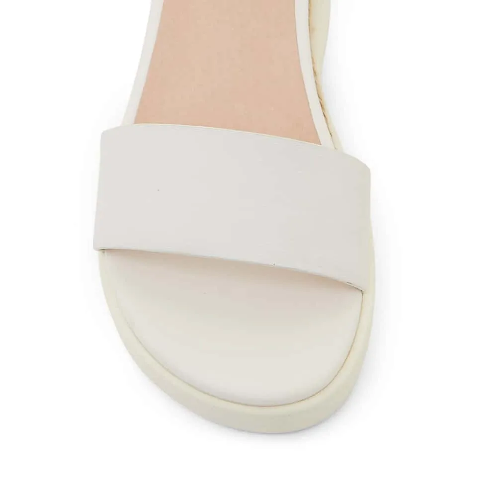 Idaho Espadrille in White Leather