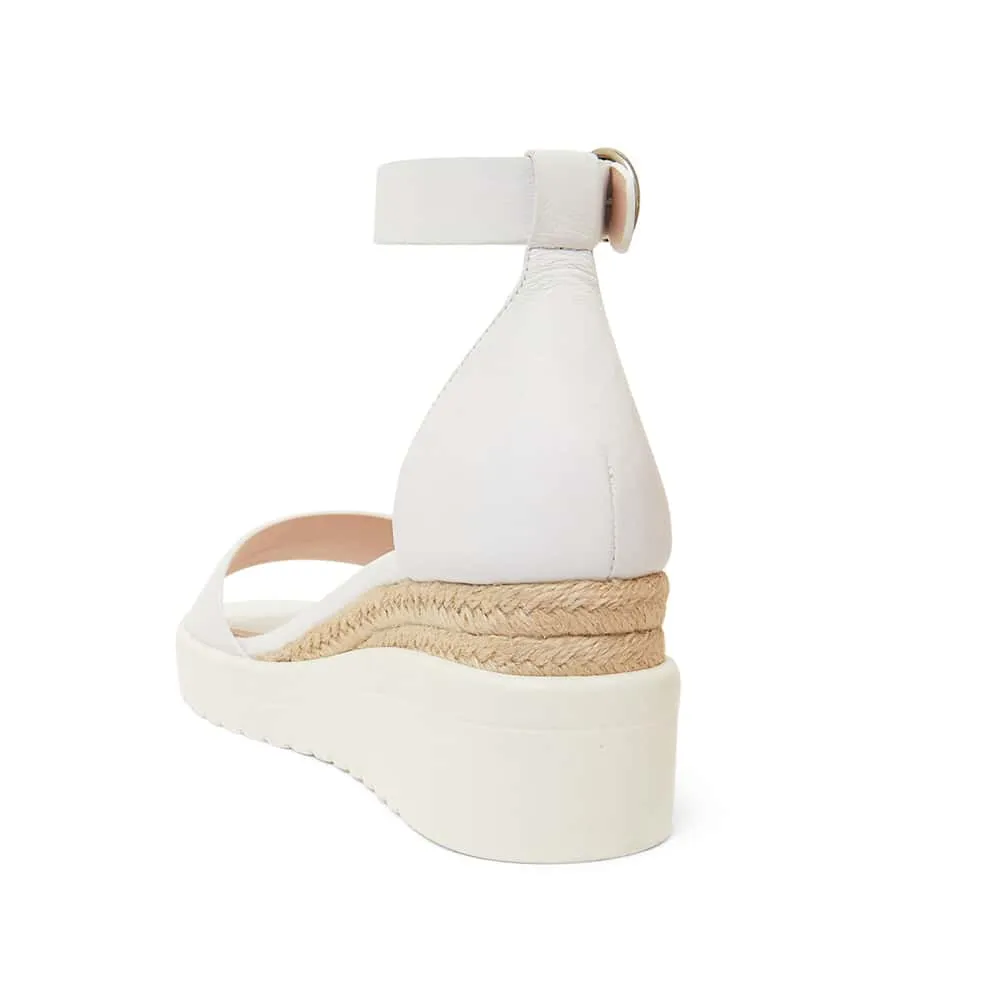 Idaho Espadrille in White Leather