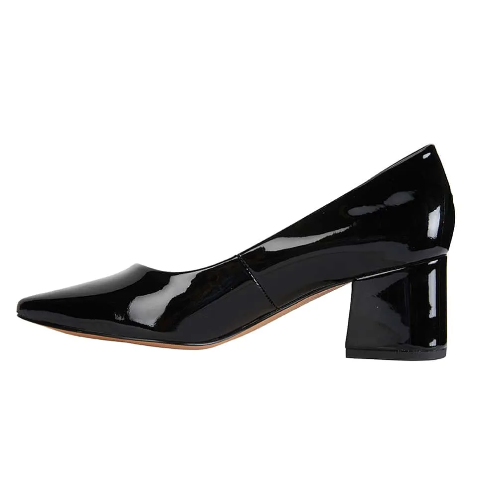 Idol Heel in Black Patent