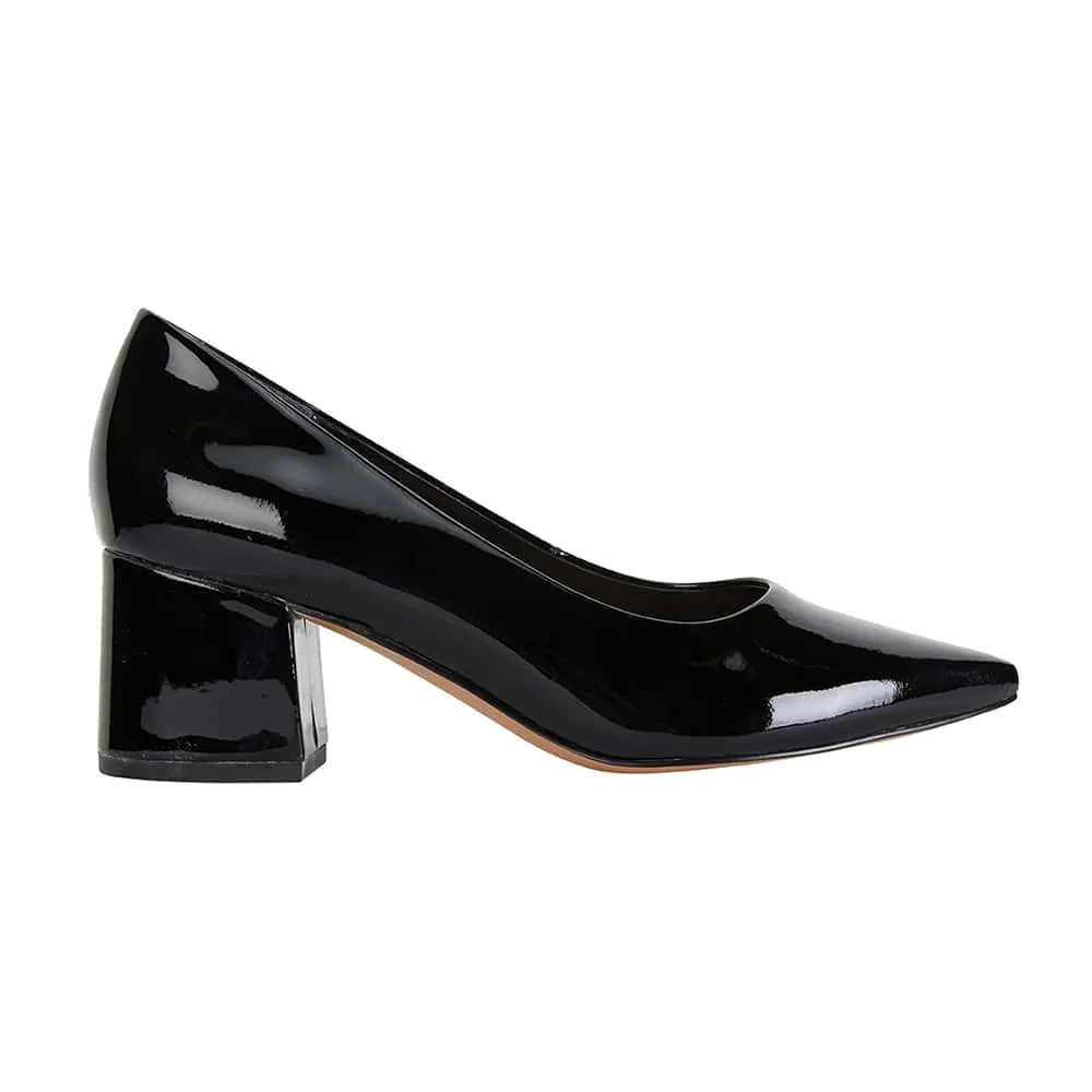 Idol Heel in Black Patent