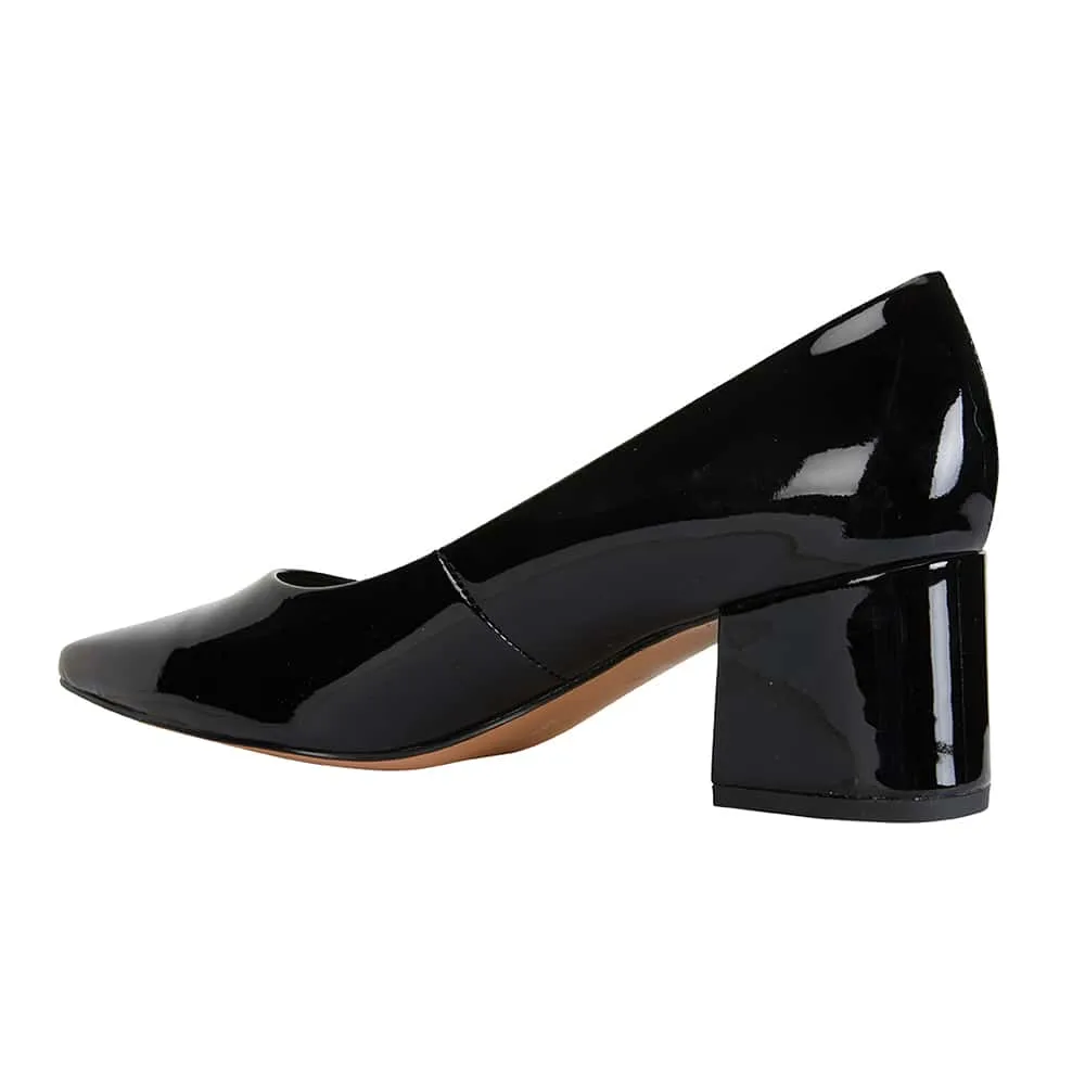 Idol Heel in Black Patent