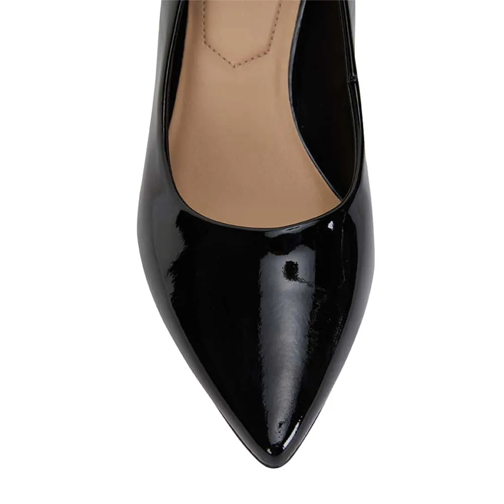 Idol Heel in Black Patent