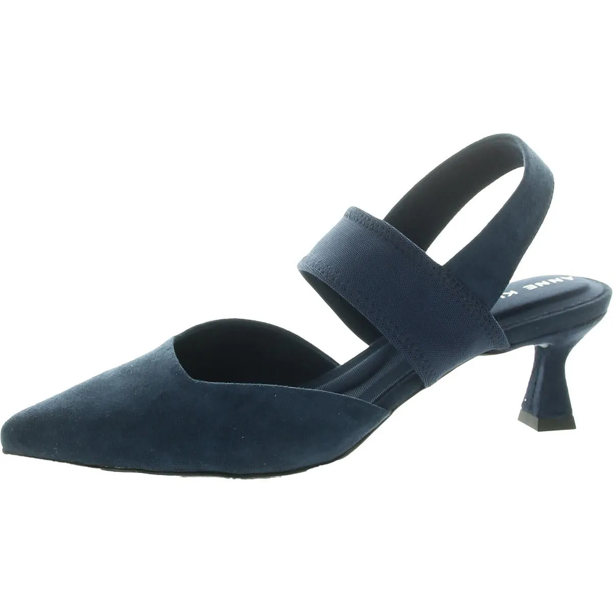 Intime Womens Strappy Faux Suede Kitten Heels