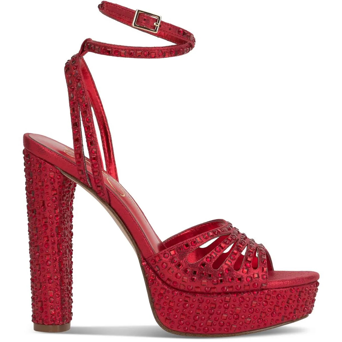 Iralin Womens Rhinestone Manmade Block Heels