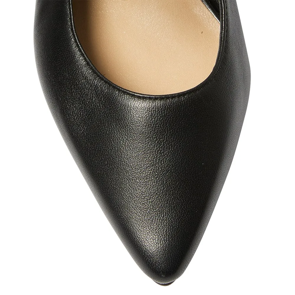 Isabel Heel in Black Leather