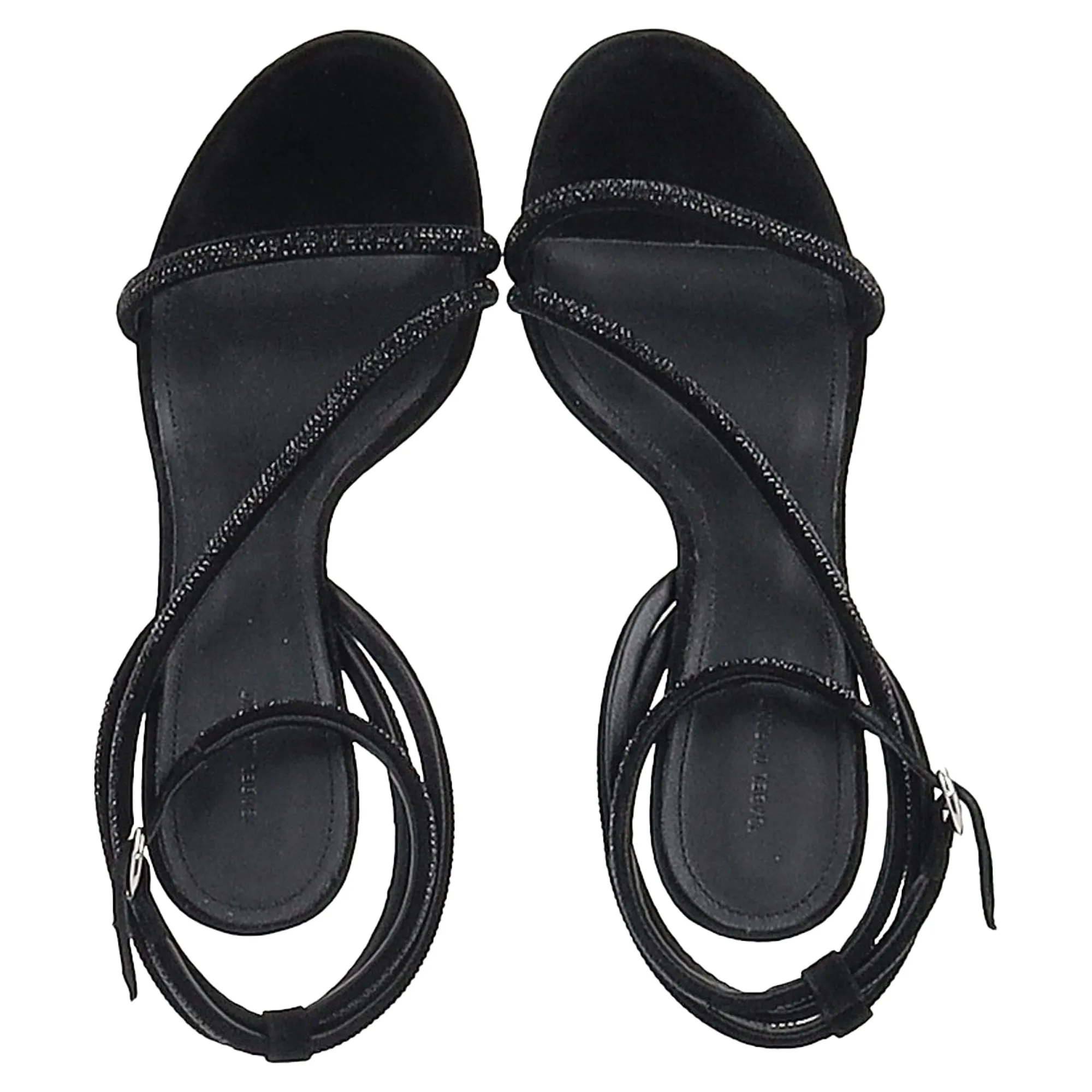 Isabel Marant Atria Embellished Sandal Heels in Black Suede