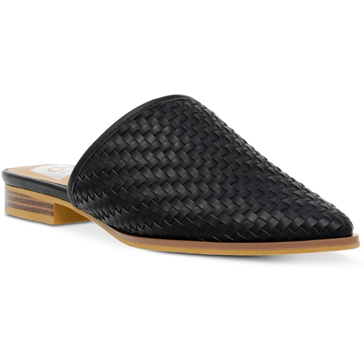 Isobel Womens Faux Leather Woven Mules